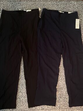 Dana Buchman Straight-Leg Dress Pants in Black and Navy